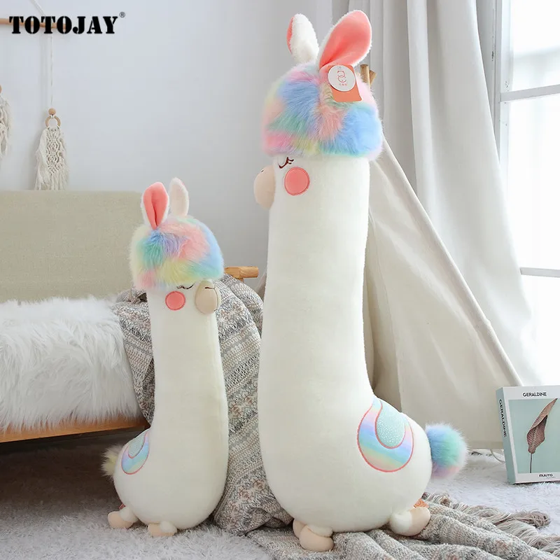 

130cm Giant Colorful Lovely Alpaca Plush Toy Japanese Alpaca Soft Stuffed Cute Sheep Llama Animal Dolls Sleep Pillow Kids Gift