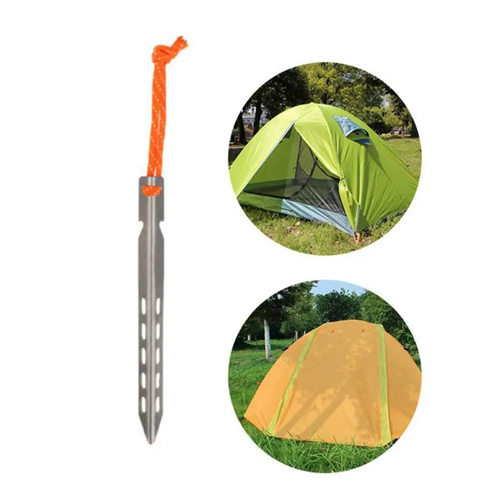 Титановый сплав колышки для палаток с веревкой 16 см V форма палатки наземные