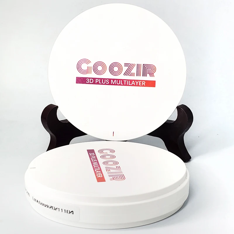 Factory Price GOOZIR 98mm A4 3D Plus Multilayer Pre Shaded Zirconia Disc With High Translucency For Dental Crown