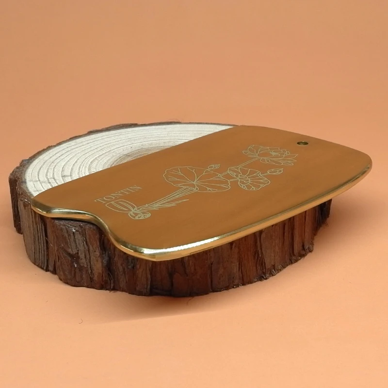 Традиционный медный массажный набор Tontin в форме ножа для гуаши красоты и