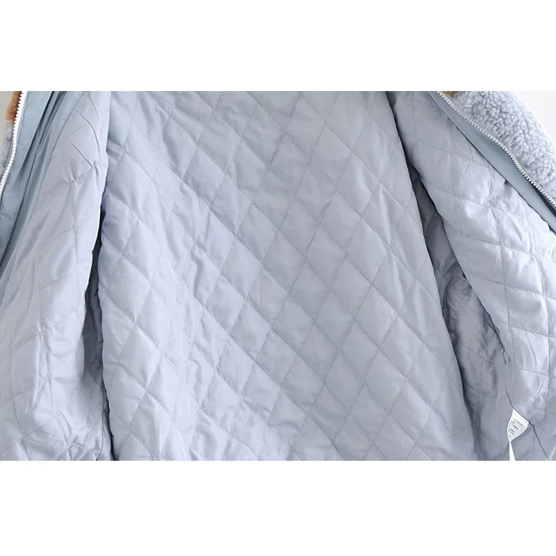 

Faux fur coat casual turn down collar jacket women long sleeve teddy coat basic zip up jacket oversized patchwork jacket winter