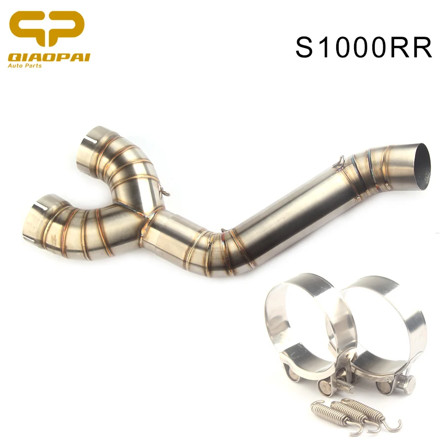 

Motorcycle Exhaust 60MM Exhaust Middle Link Pipe Slip on Exhaust System For BMW S1000RR 2010- 2014 S1000R 2014-2016