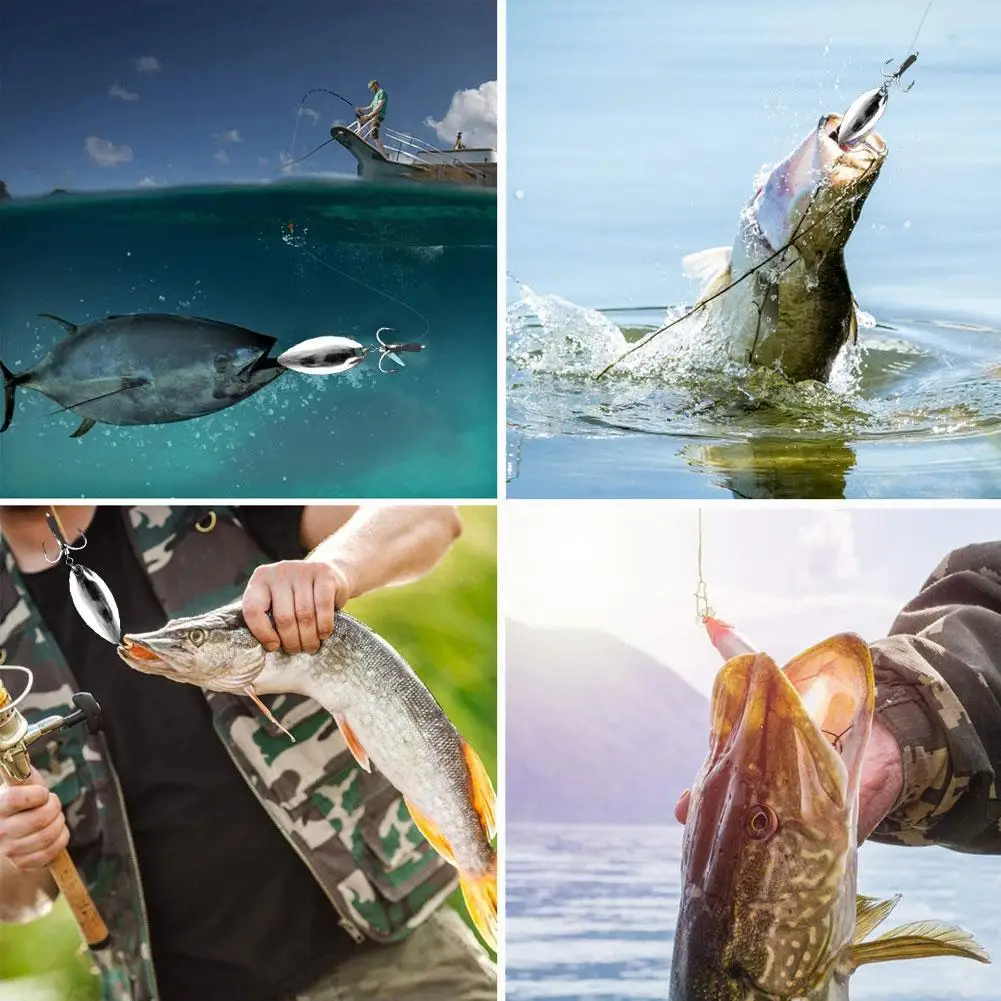 Тройной рыболовный крючок с ложкой 5 шт. блесна три крючка вращающийся блестками