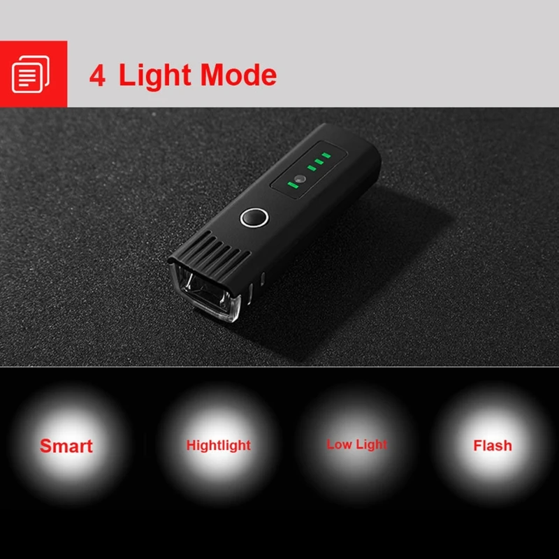 

Bike Light Set USB Rechargeable Bicycle Front Headlight Back Taillight 4 Modes