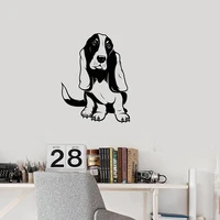dog basset hound wall decal living room vinyl wall sticker decor for kids puppy animals bedroom decoratiion accessories w379