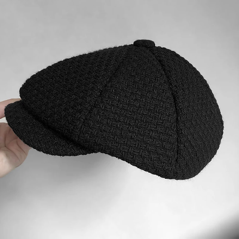 Men British Style Octagonal Hats Winter Wool Hat Gatsby Cap Ivy Golf Driving Autumn Women Cotton Flat Newsboy Caps BLM201 | Аксессуары