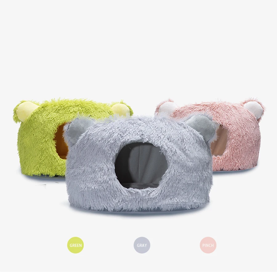 

Мягкие круглые плюшевые Feutre кошка кровать пещера зимние домашние тапочки с изображением полузакрытый тыквы кровать гамбургер Coussin чат Cama ...
