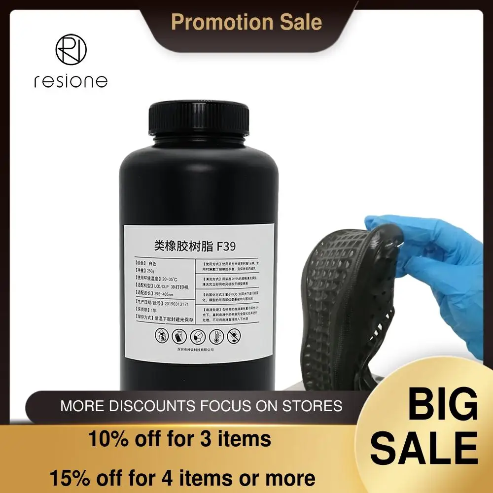 

Resione 405nm LCD/DLP/SLA UV Elegoo Mars Phrozen Anycubic Flexible Rubber-Like Tear-Resistant Resin 3d Printer