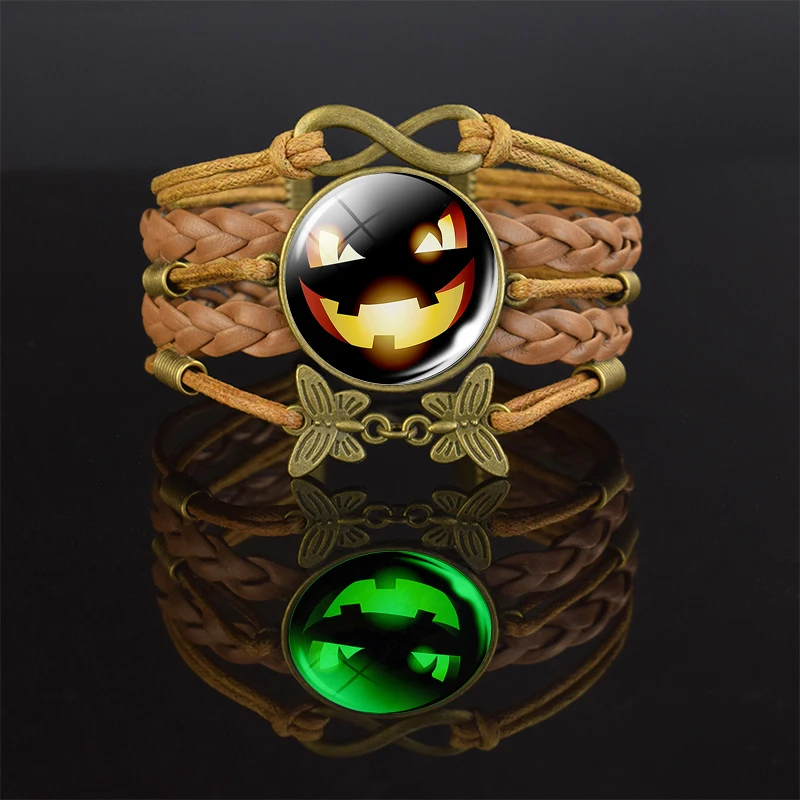Женский кожаный браслет ручной работы в стиле стимпанк на Хэллоуин | Украшения и
