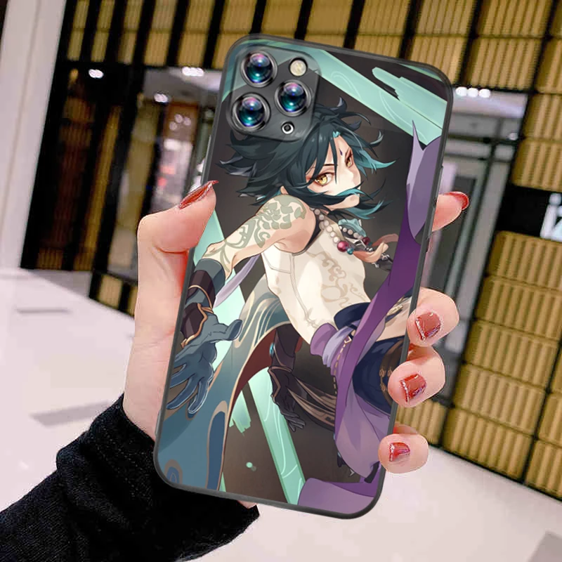 

Genshin Impact Anime Phone Case For iPhone 11 Pro MAX Aesthetic Soft Coque Luxury Phone Cove Cool Smartphones Back Cover