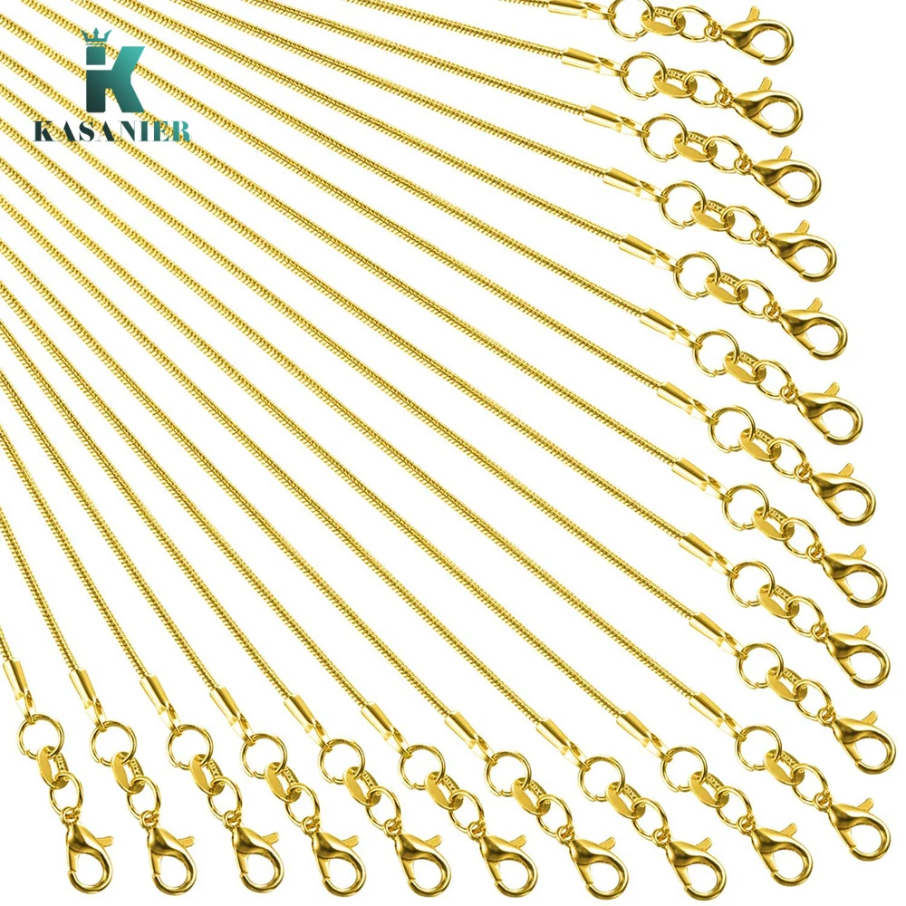 Оптовая продажа 1 шт. 2 мм золотистая цепочка-змея ожерелье 16-30 дюймов модная