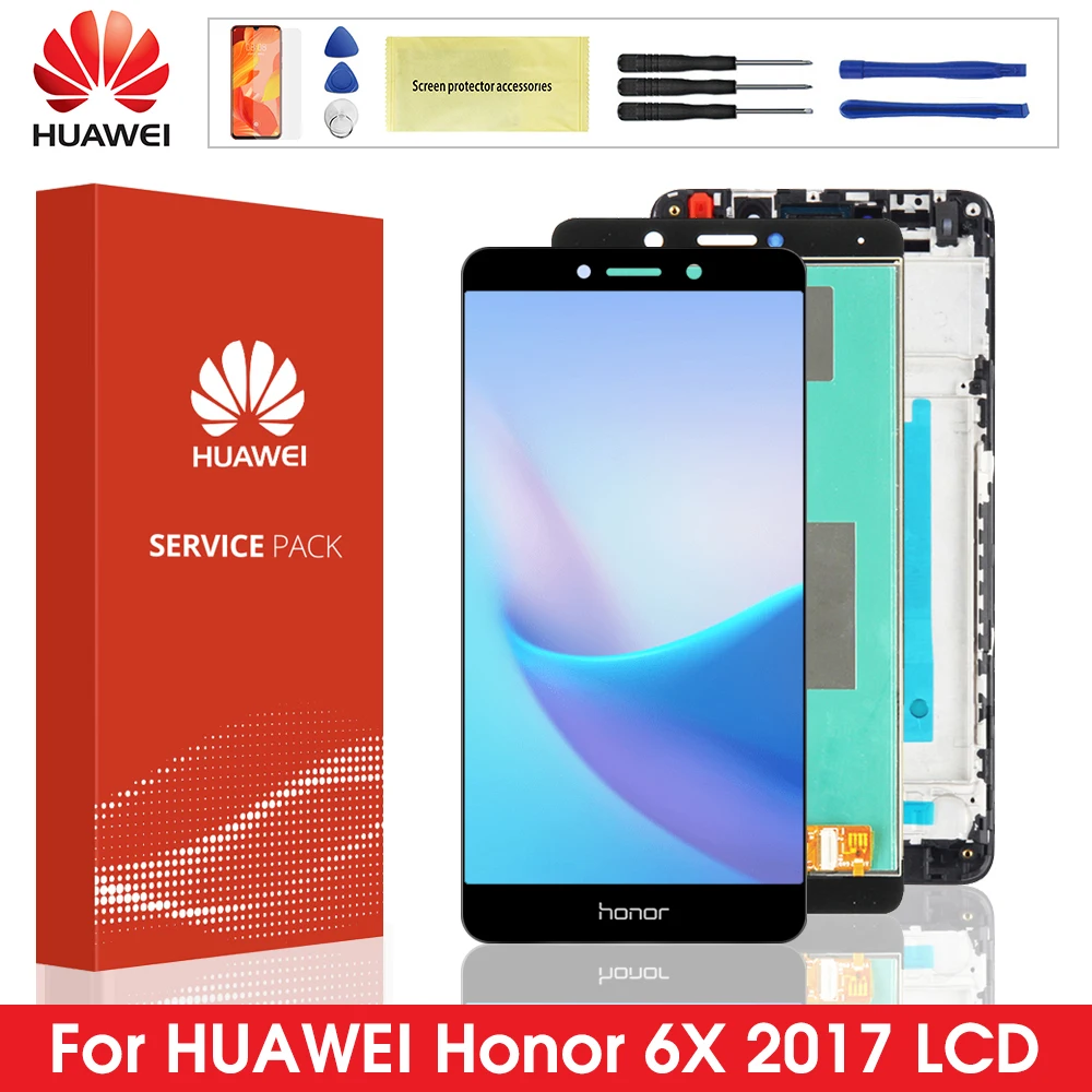 ЖК-дисплей HUAWEI для Huawei Honor 6X фотографический телефон сенсорный экран с