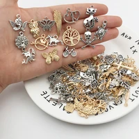 30pcs vintage mix alloy animal butterfly charms pendant bracelet neaklace connector accessories for diy jewelry making findings