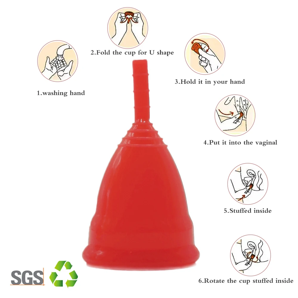 Медицинская силиконовая менструальная чаша Женская гигиена Coppetta Mestruale Coupe Menstruelle