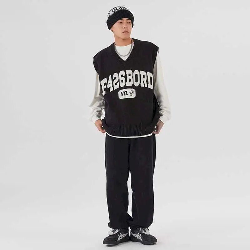 

Спортивный свитер для влюбленных в стиле Харадзюку, Свободный Повседневный жилет в стиле хип-хоп, для мужчин и женщин, готический свитер