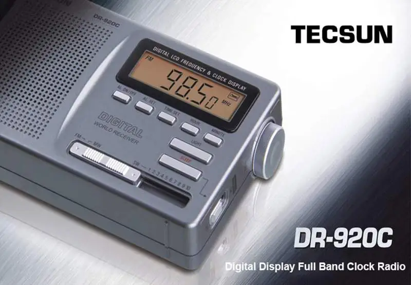 TECSUN DR-920C цифровой fm-радио дисплей Fm/MW/SW многодиапазонный портативный радио FM: 76-108 MHz/MW: 525-1610 kHz/SW: 5,95-21,85 MHz радио