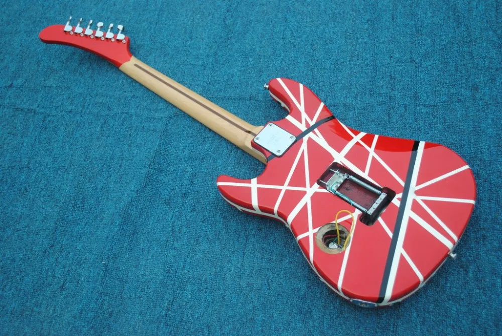 Новая+ фабрика+ Kram EVH 5150 электрогитара Eddie Van Halen Kram 5150 гитара 5150 красная полосатая гитара