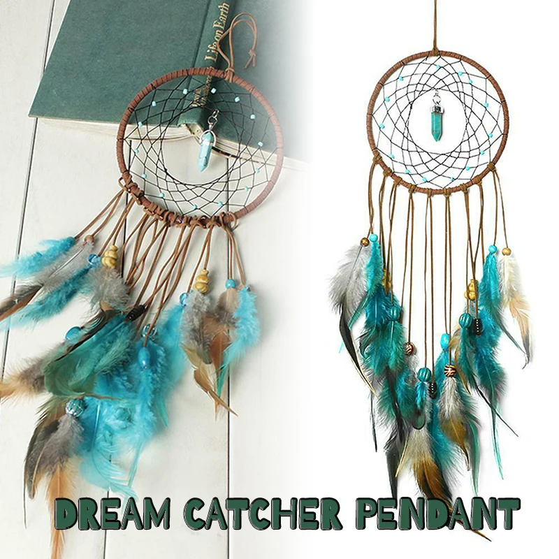 

1 шт. Ловец снов ручной работы, настенная подвесная сетка с пером для дома и автомобиля, декоративное креативное подвесное украшение для бал...