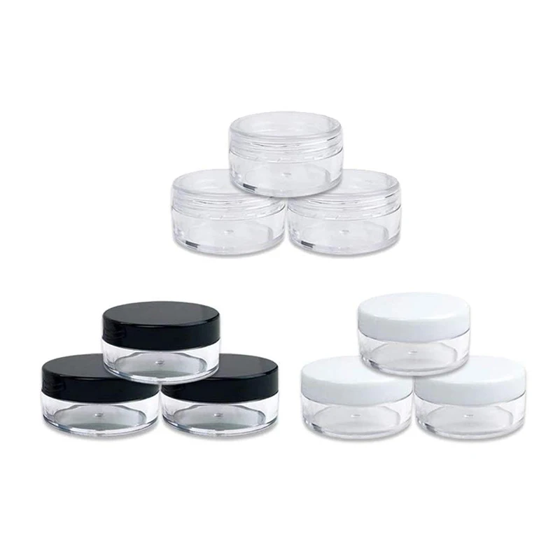 

10Pcs Cosmetic Sifter Jars Pot Nail Art Empty Cosmetic Refillable Bottles Plastic Plastic Eyeshadow Makeup Face Cream Container