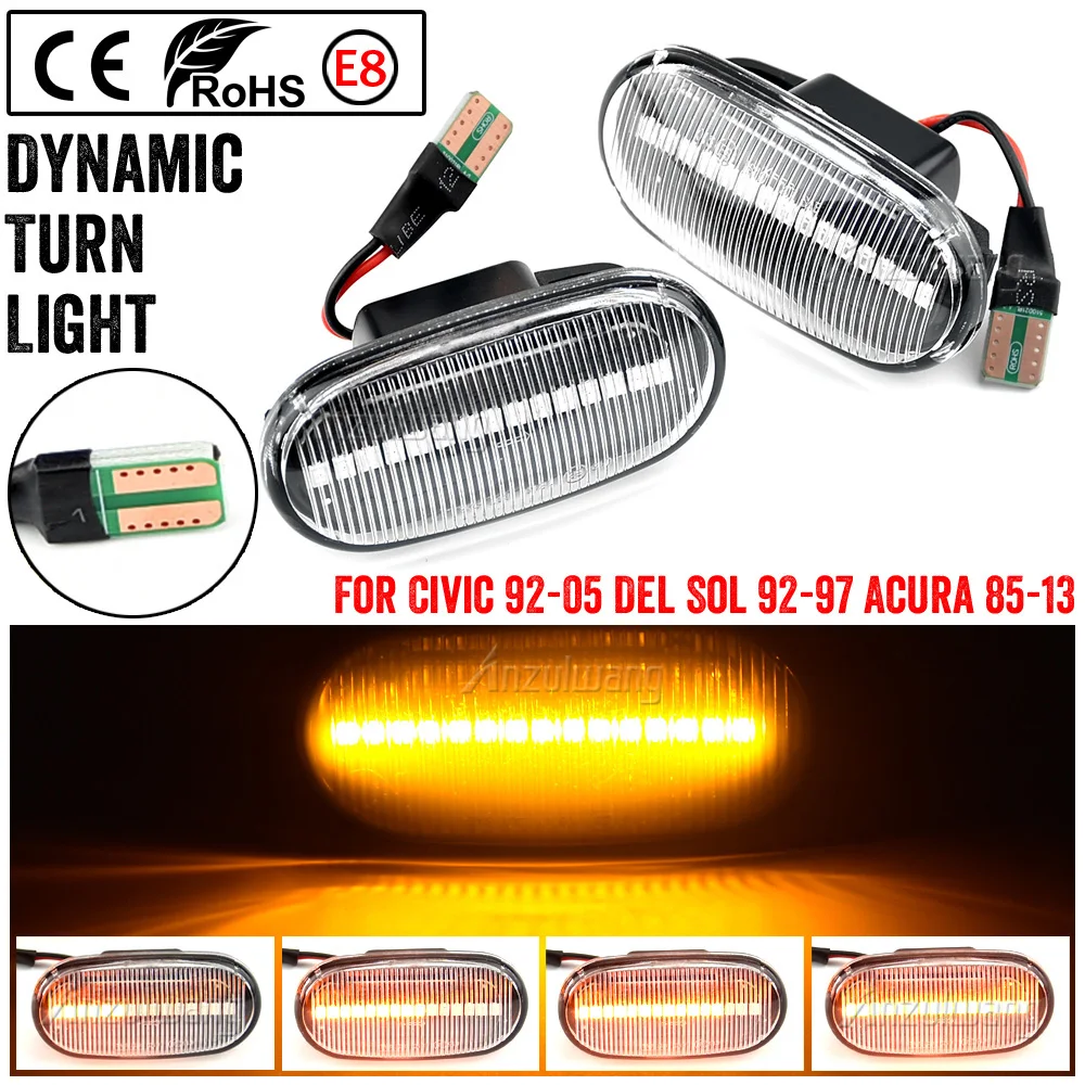 Светодиодные динамические боковые габаритные огни поворотников 2 шт. |