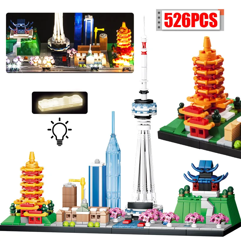 

Знаменитый Город, архитектура, уличный вид, лахта, центр, строительные блоки со светодиодсветильник кой, Гуанчжоу, ТВ, детские игрушки