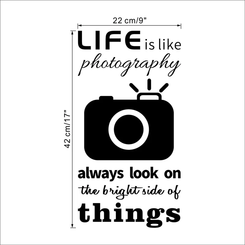 Название товара: Наклейки на стену "Жизнь как камера" для декорирования гостиной, офиса, спальни - мурали искусства.
