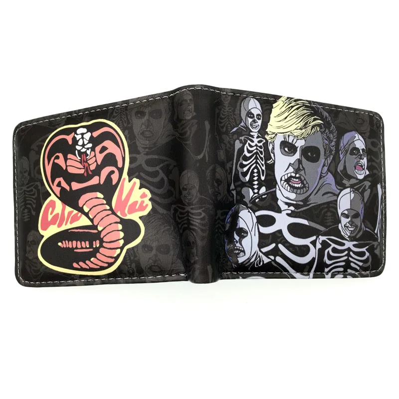 Cobra Kai Для мужчин из искусственной кожи бумажник короткий тонкий мужской кошелек