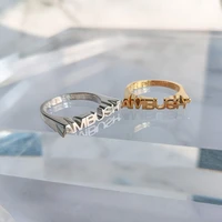 simple light luxury ambush young letter ring fashion personal bijoux ins tide design niche finger rings for women men jewelry