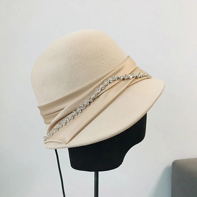 Винтажная шерстяная фетровая шляпа Fibonacci элегантные женские шляпы женская