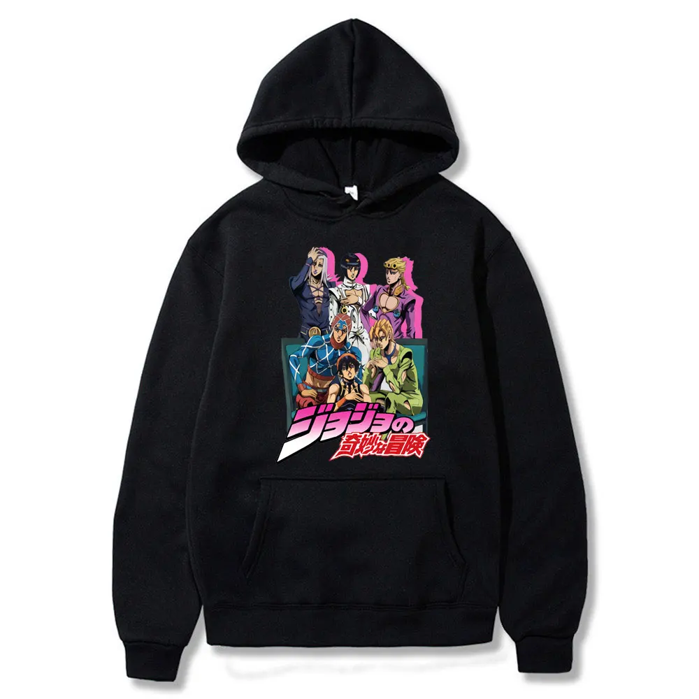 

2021 JoJo Bizarre Adventure Hoodie Men/women Funny Harajuku Hoody Sweatshirt Hip Hop Hoodie Japanese Cartoons Streetwear Hoodies