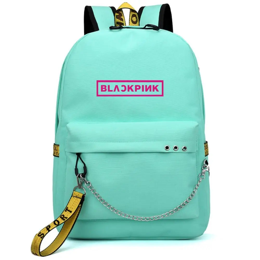 Style 28 Kopo BlackPink Rose Lisa JENNIE USB Рюкзак Школьные сумки черный розовый Mochila дорожные сумки рюкзак на цепочке для ноутбука USB порт для наушников - Цвет: Style 28