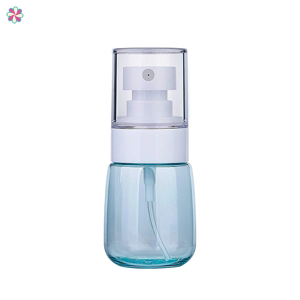 

Mist Spray Bottle Refillable Travel Clear Container, Plastic Empty Makeup Water Bottles Sprayer With Air Press Pump For Skincare