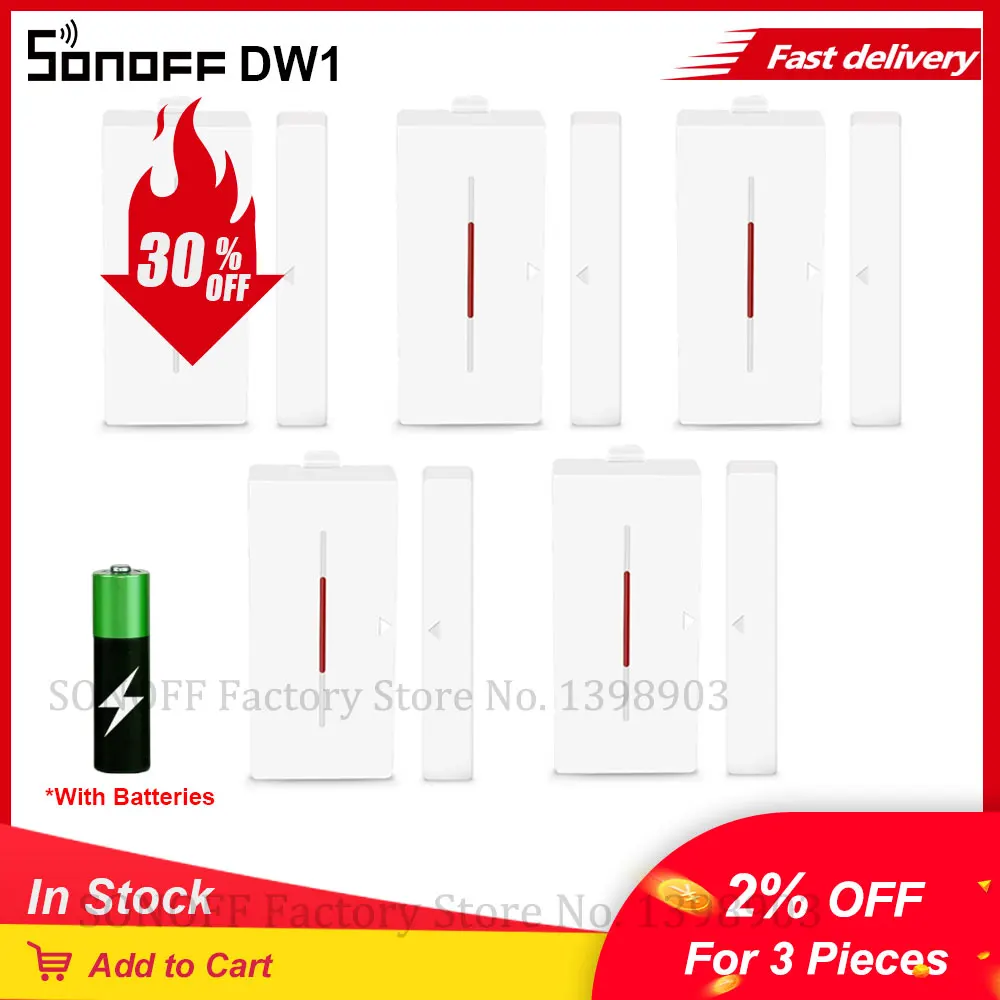 1/2/3/4/5/10 шт. Itead SONOFF DW1 датчик окна двери с батареей e WeLink APP система сигнализации