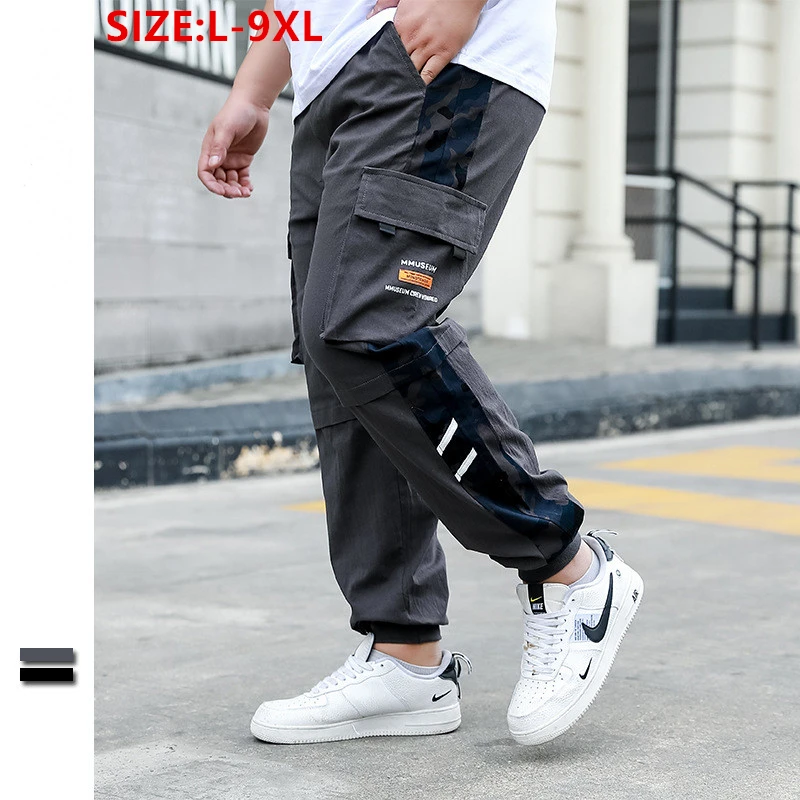 Summer Cargo Pants Men Black Jogging Hombre Harem Stretched 9XL Jogger Loose Male 8XL Plus Size 6XL 5XL Masculino Pocket Trouser