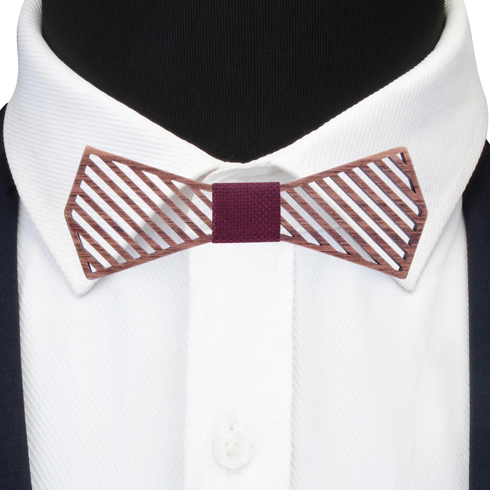 Новые полосатые деревянные бабочки-галстуки для мужчин галстук-бабочка полый