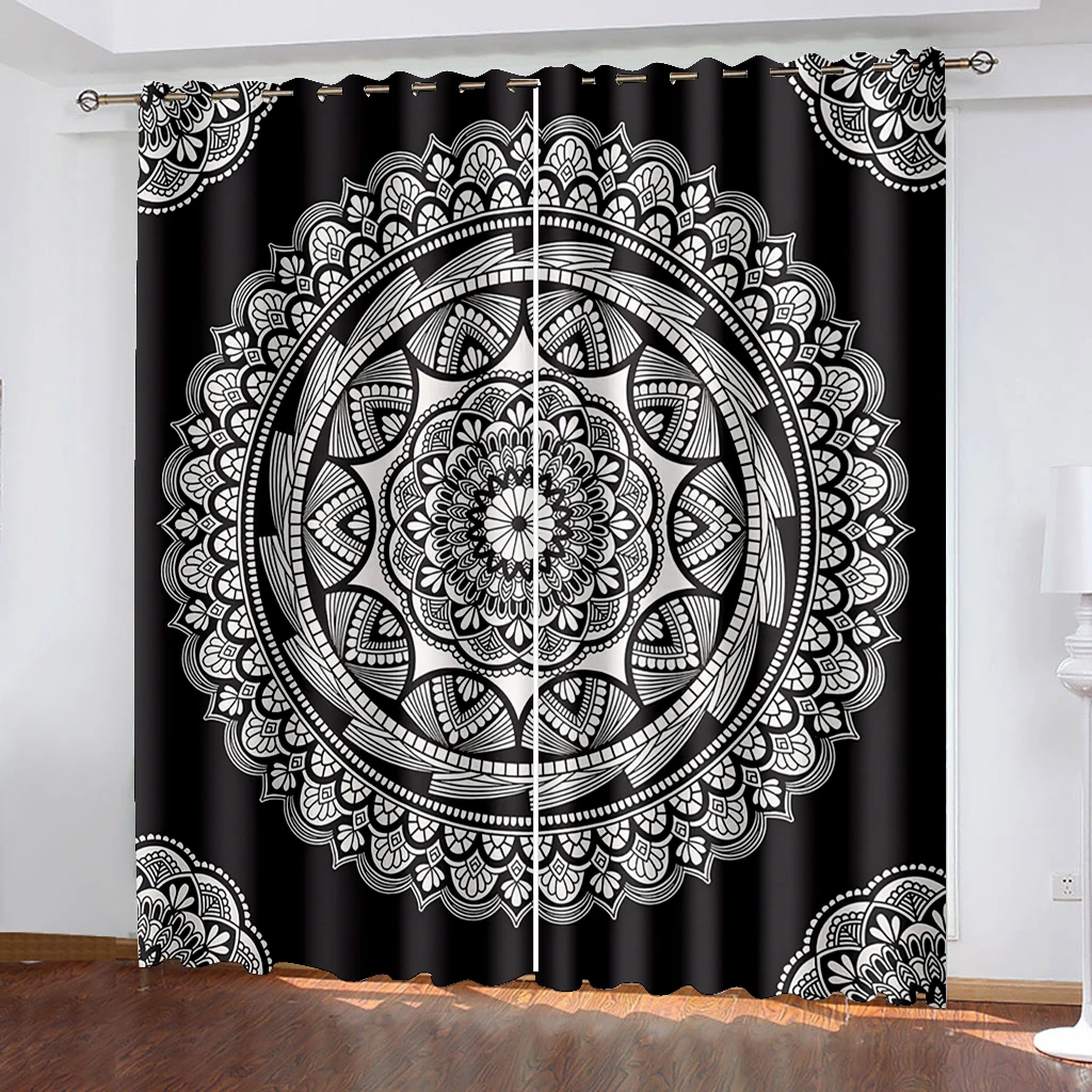 

Living Room Shading Decorative Curtain, Round Patterns, Home Textiles, Bedroom Grommet Curtains