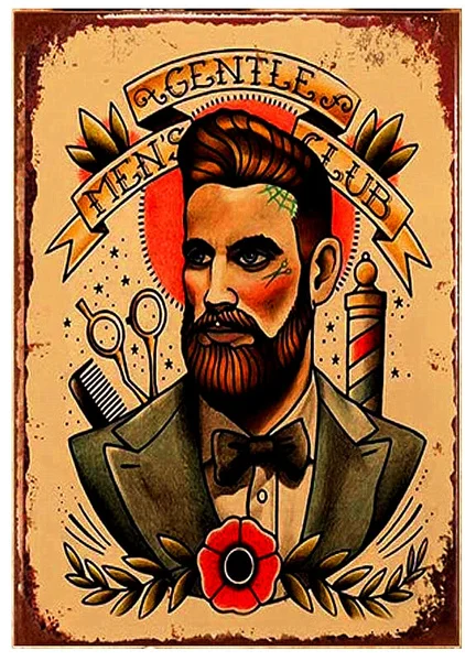 

Металлическая металлическая табличка для заметок, металлическая табличка для заметок в деревенском стиле для парикмахерских, железные пла...