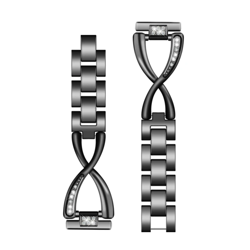 Металлический алмазный браслет для ремешка Apple Watch 42 мм 44 мм Iwatch SE 6 5 4 3 2 1 из нержавеющей стали с петлей на запястье.