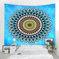 color mandala art aesthetics tapestry geometric fractal wall cloth yoga mat beach towel bohemian hippie home wall decoration