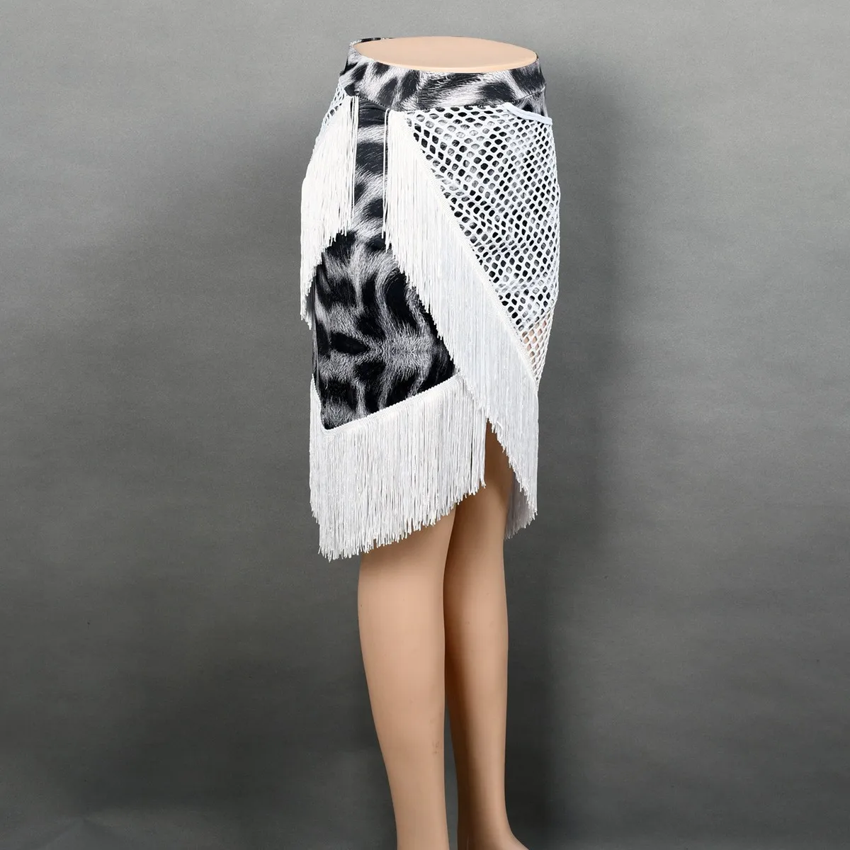 Новинка 2020 юбка для латинского танца и пикантным леопардовым узором