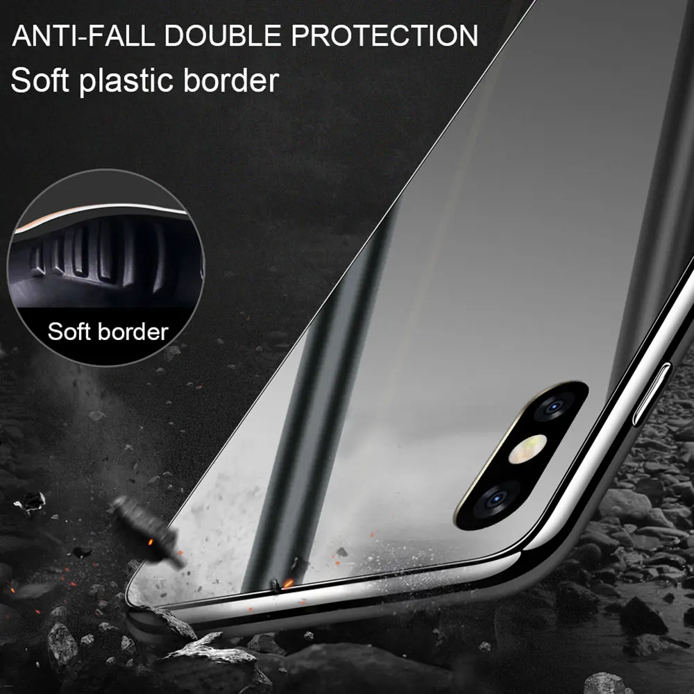 Роскошный чехол из закаленного стекла для iPhone 11 Pro Max XR 7 XS MAX 8 Plus X покрытие