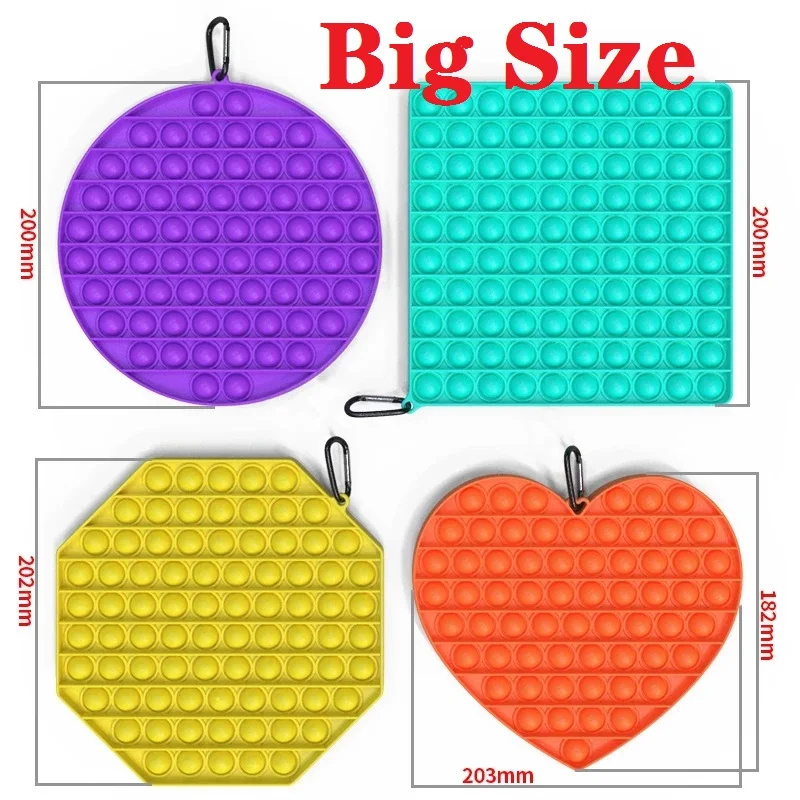 

Big Size Push PopIt Fidget Reliver Bubble Sensory Fidget Toys Autism Need Squishy Stress Reliever Adult Kid Anti-Stress