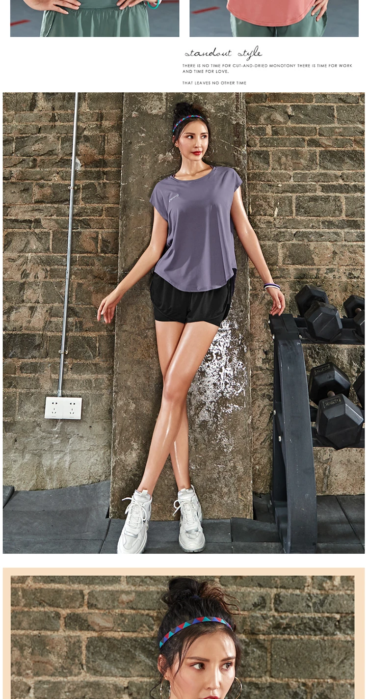 Quick Dry Stretch Slim Fit Yoga Tops Women Sport T Shirt Gym Jerseys Fitness Shirts Yoga Running Dancing Female Cloth