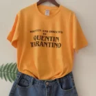 Kuakuayu HJN модные футболки, написанные и написанные Квентином Тарантино, футболка с принтом, женская футболка, забавная футболка