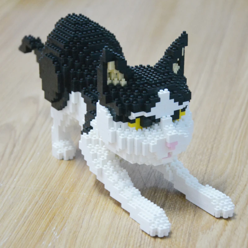 Balody 16039 персидский кот черный котенок животные Домашние 3D модель DIY Мини Алмазные