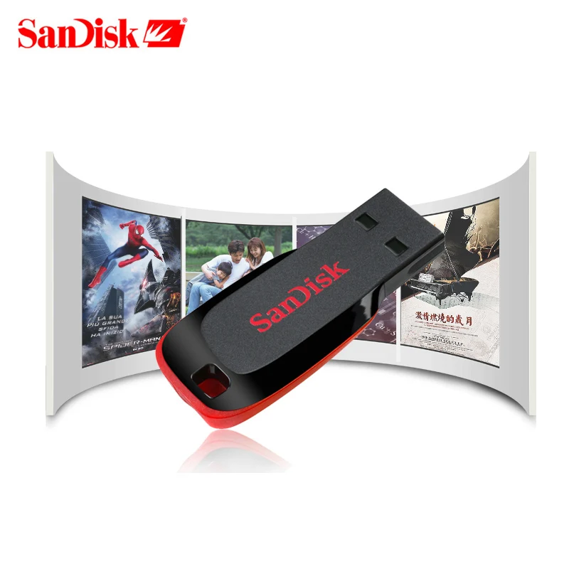 

Genuine SanDisk Cruzer Fit CZ50 USB Flash Drive 128GB 64GB 32GB USB 2.0 pen drive memory stick mini Pen Drives 16GB 8GB U disk