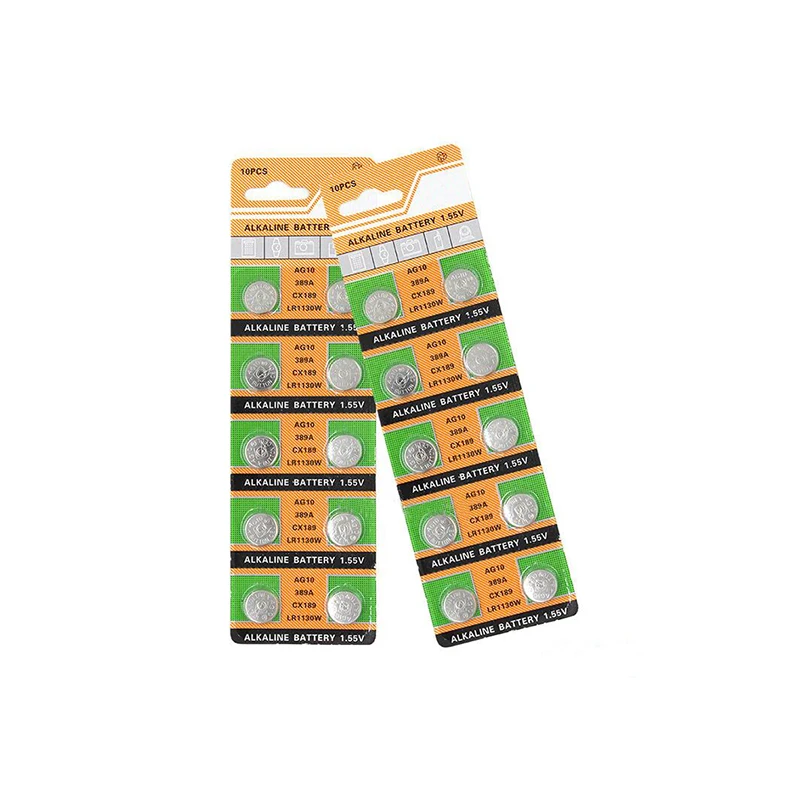 50 шт. щелочные батарейки AG10 LR1130 DEAH 1 55 в AG 10 SR54 189 389 SR1130 L1131 G10A кнопочные для часов