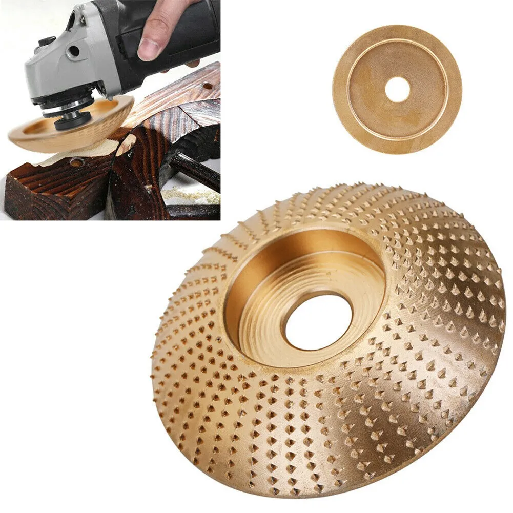 

2Pcs Woodworking Carbide Grinding Wheel Rotary Disc Sanding Shaping Wood Carving Tool For Angle Grinder 16mm Bore