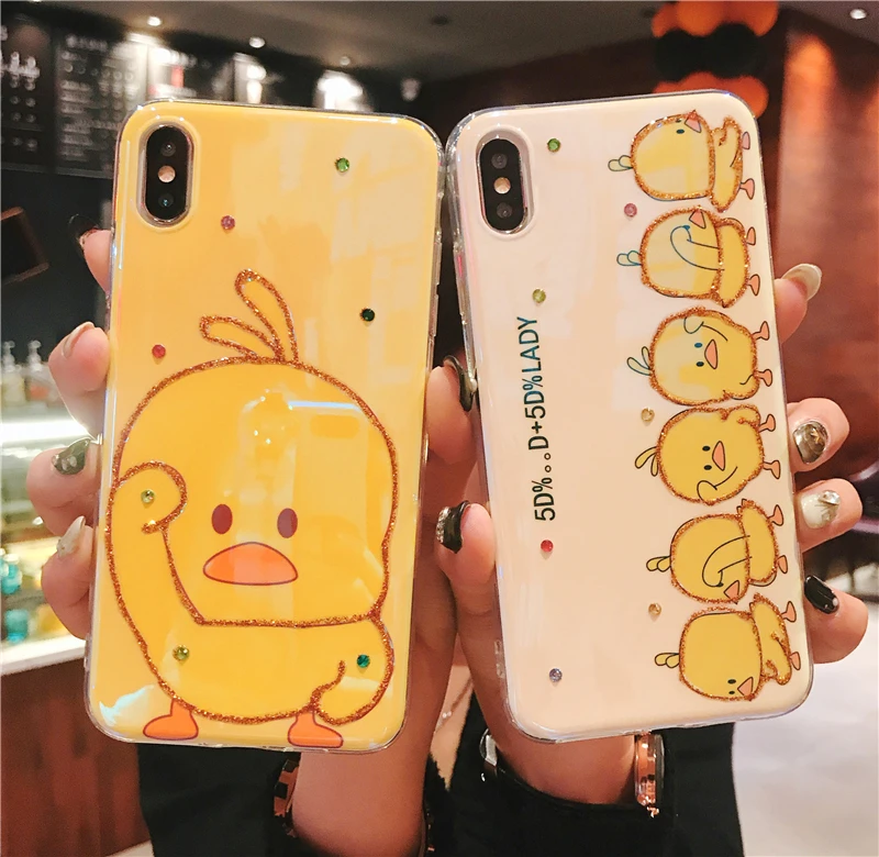 Мягкий силиконовый чехол из ТПУ для iPhone 11 Pro Xs Max X XR 6 6s 7 8 Plus блестящий милый