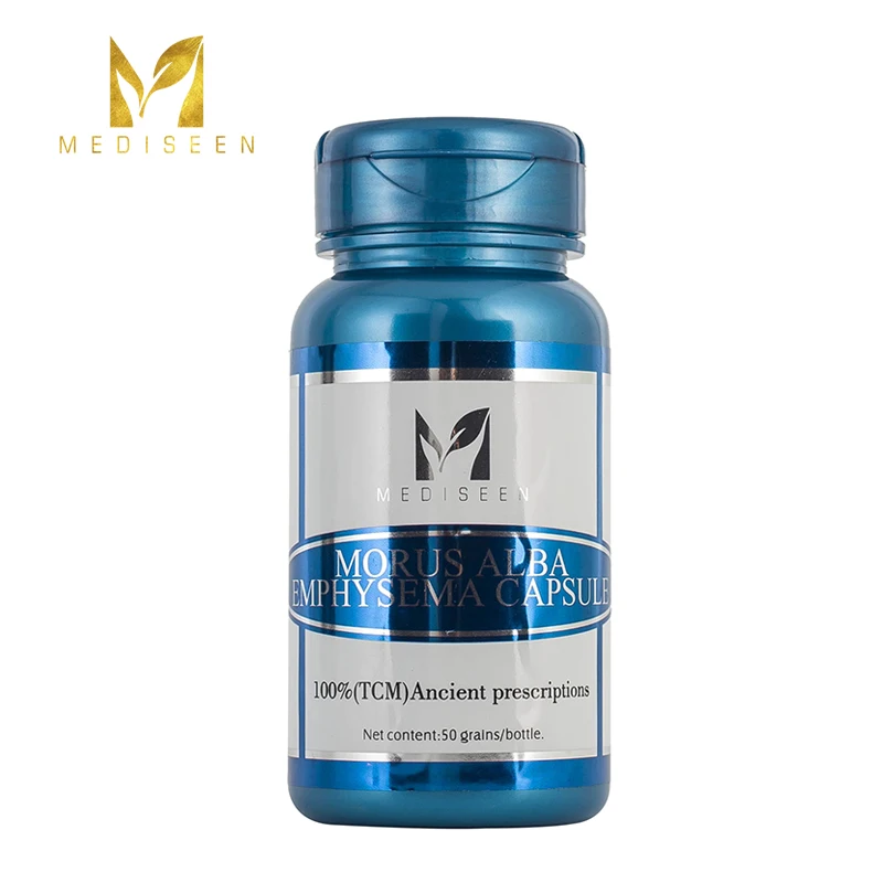 

Mediseen Morus alba Emphysema capsule, Cure Emphysema pulmonary heart disease, Cure Shortness of breath, Habitual puffing, 50pcs